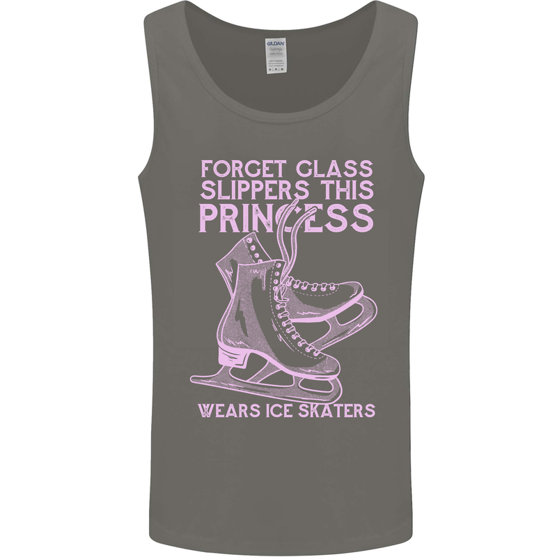 Funny Skater This Princess Wears Ice Skates Mens Vest Tank Top Charcoal