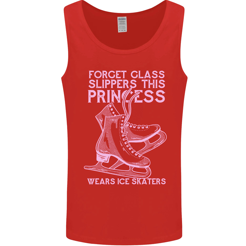Funny Skater This Princess Wears Ice Skates Mens Vest Tank Top Red