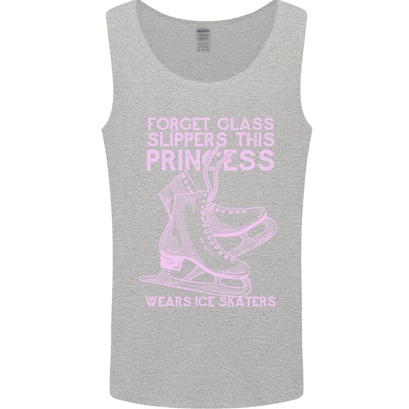 Funny Skater This Princess Wears Ice Skates Mens Vest Tank Top Sports Grey