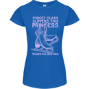 Funny Skater This Princess Wears Ice Skates Womens Petite Cut T-Shirt Royal Blue