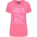 Funny Skater This Princess Wears Ice Skates Womens Wider Cut T-Shirt Azalea