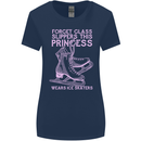 Funny Skater This Princess Wears Ice Skates Womens Wider Cut T-Shirt Navy Blue