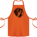 Funny Snowboarder Don't Follow Me Cotton Apron 100% Organic Orange