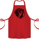 Funny Snowboarder Don't Follow Me Cotton Apron 100% Organic Red