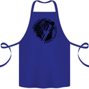 Funny Snowboarder Don't Follow Me Cotton Apron 100% Organic Royal Blue