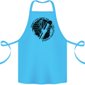 Funny Snowboarder Don't Follow Me Cotton Apron 100% Organic Turquoise
