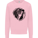 Funny Snowboarder Don't Follow Me Kids Sweatshirt Jumper Light Pink