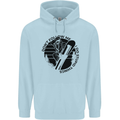Funny Snowboarder Don't Follow Me Mens 80% Cotton Hoodie Light Blue