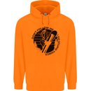 Funny Snowboarder Don't Follow Me Mens 80% Cotton Hoodie Orange