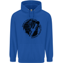 Funny Snowboarder Don't Follow Me Mens 80% Cotton Hoodie Royal Blue