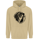 Funny Snowboarder Don't Follow Me Mens 80% Cotton Hoodie Sand