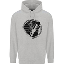 Funny Snowboarder Don't Follow Me Mens 80% Cotton Hoodie Sports Grey