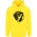 Funny Snowboarder Don't Follow Me Mens 80% Cotton Hoodie Yellow