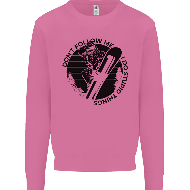 Funny Snowboarder Don't Follow Me Mens Sweatshirt Jumper Azalea