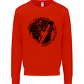 Funny Snowboarder Don't Follow Me Mens Sweatshirt Jumper Bright Red