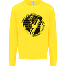 Funny Snowboarder Don't Follow Me Mens Sweatshirt Jumper Yellow