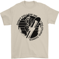 Funny Snowboarder Don't Follow Me Mens T-Shirt 100% Cotton Sand