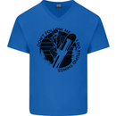 Funny Snowboarder Don't Follow Me Mens V-Neck Cotton T-Shirt Royal Blue