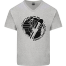 Funny Snowboarder Don't Follow Me Mens V-Neck Cotton T-Shirt Sports Grey