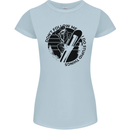 Funny Snowboarder Don't Follow Me Womens Petite Cut T-Shirt Light Blue