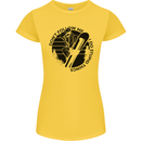 Funny Snowboarder Don't Follow Me Womens Petite Cut T-Shirt Yellow