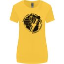 Funny Snowboarder Don't Follow Me Womens Wider Cut T-Shirt Yellow