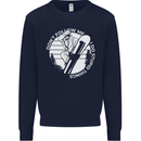 Funny Snowboarding Dont Follow Me Kids Sweatshirt Jumper Navy Blue