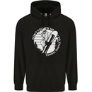 Funny Snowboarding Dont Follow Me Mens 80% Cotton Hoodie Black