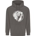 Funny Snowboarding Dont Follow Me Mens 80% Cotton Hoodie Charcoal