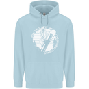 Funny Snowboarding Dont Follow Me Mens 80% Cotton Hoodie Light Blue