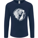 Funny Snowboarding Dont Follow Me Mens Long Sleeve T-Shirt Navy Blue