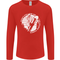 Funny Snowboarding Dont Follow Me Mens Long Sleeve T-Shirt Red