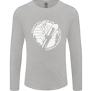 Funny Snowboarding Dont Follow Me Mens Long Sleeve T-Shirt Sports Grey