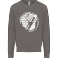 Funny Snowboarding Dont Follow Me Mens Sweatshirt Jumper Charcoal