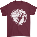 Funny Snowboarding Dont Follow Me Mens T-Shirt 100% Cotton Maroon