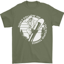 Funny Snowboarding Dont Follow Me Mens T-Shirt 100% Cotton Military Green