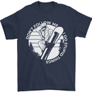 Funny Snowboarding Dont Follow Me Mens T-Shirt 100% Cotton Navy Blue