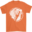 Funny Snowboarding Dont Follow Me Mens T-Shirt 100% Cotton Orange