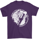 Funny Snowboarding Dont Follow Me Mens T-Shirt 100% Cotton Purple