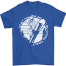 Funny Snowboarding Dont Follow Me Mens T-Shirt 100% Cotton Royal Blue