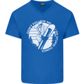 Funny Snowboarding Dont Follow Me Mens V-Neck Cotton T-Shirt Royal Blue