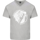Funny Snowboarding Dont Follow Me Mens V-Neck Cotton T-Shirt Sports Grey