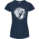 Funny Snowboarding Dont Follow Me Womens Petite Cut T-Shirt Navy Blue