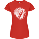 Funny Snowboarding Dont Follow Me Womens Petite Cut T-Shirt Red