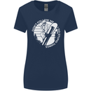 Funny Snowboarding Dont Follow Me Womens Wider Cut T-Shirt Navy Blue