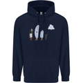Funny Storage Evolution IT Retro PC Device Childrens Kids Hoodie Navy Blue