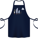Funny Storage Evolution IT Retro PC Device Cotton Apron 100% Organic Navy Blue