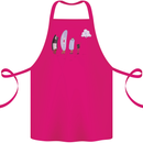 Funny Storage Evolution IT Retro PC Device Cotton Apron 100% Organic Pink