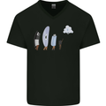 Funny Storage Evolution IT Retro PC Device Mens V-Neck Cotton T-Shirt Black