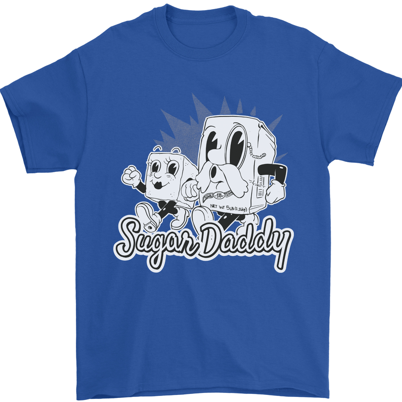 Funny Sugar Daddy Mens T-Shirt 100% Cotton Royal Blue